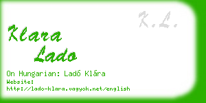 klara lado business card