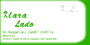 klara lado business card